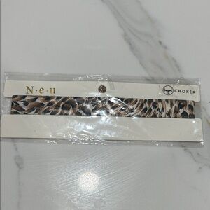 Leopard Print Choker Necklace